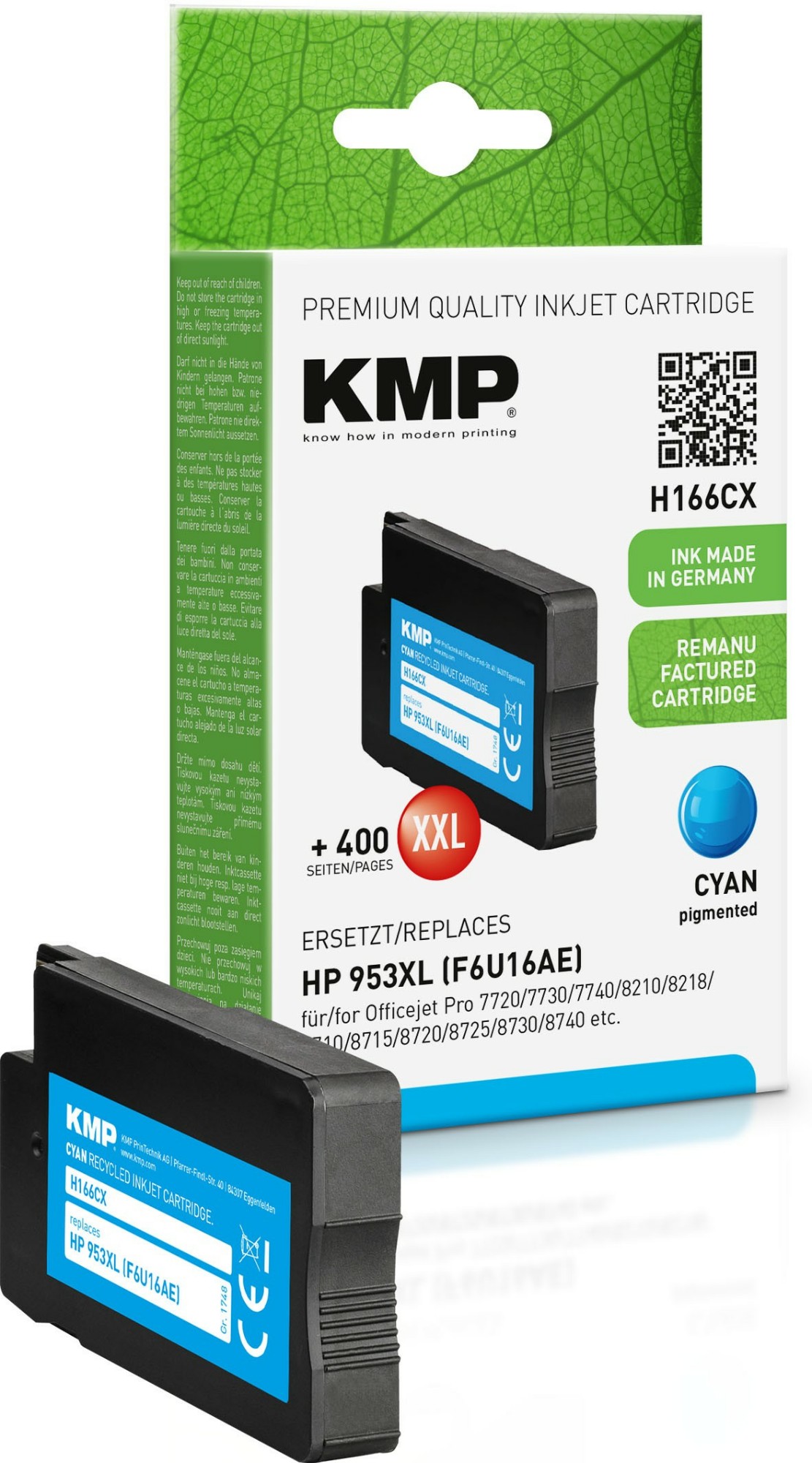 KMP H166CX ink cartridge High (XL) Yield Cyan