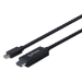 Manhattan Mini DisplayPort 1.2 to HDMI Cable, 4K@60Hz, 1.8m, Male to Male, Black, Not Bi-Directional, Three Year Warranty, Similar to MDP2HDMM2MB.