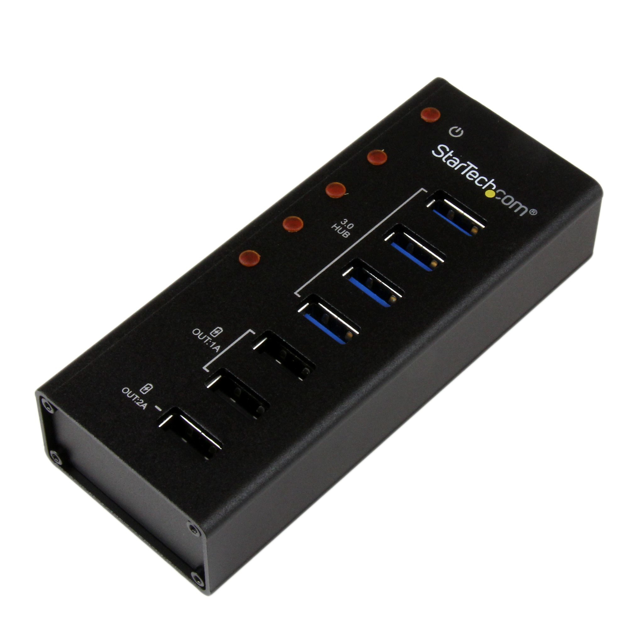 Image of StarTech.com 4 Port USB 3.0 Hub plus 3 Dedicated USB Charging...