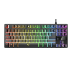 Trust GXT 833 Thado TKL toetsenbord Gamen USB Belgisch Zwart, Zilver