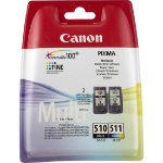 Canon 2970B011/PG-510+CL-511 Printhead cartridge multi pack black + color Blister, 2x220 pages Pack=2 for Canon Pixma MP 240