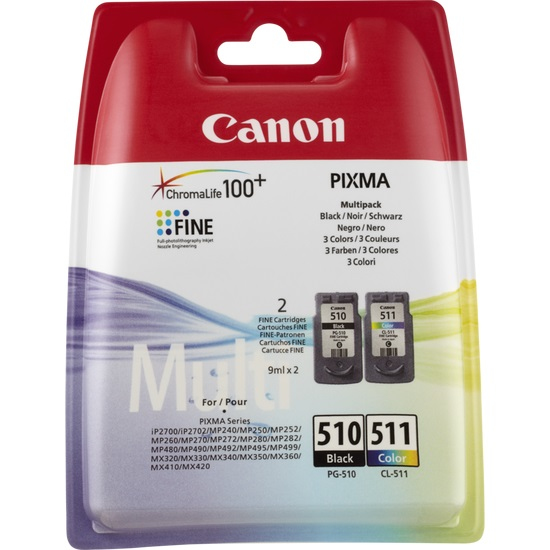 Image of Canon 2970B011/PG-510+CL-511 Printhead cartridge multi pack black...