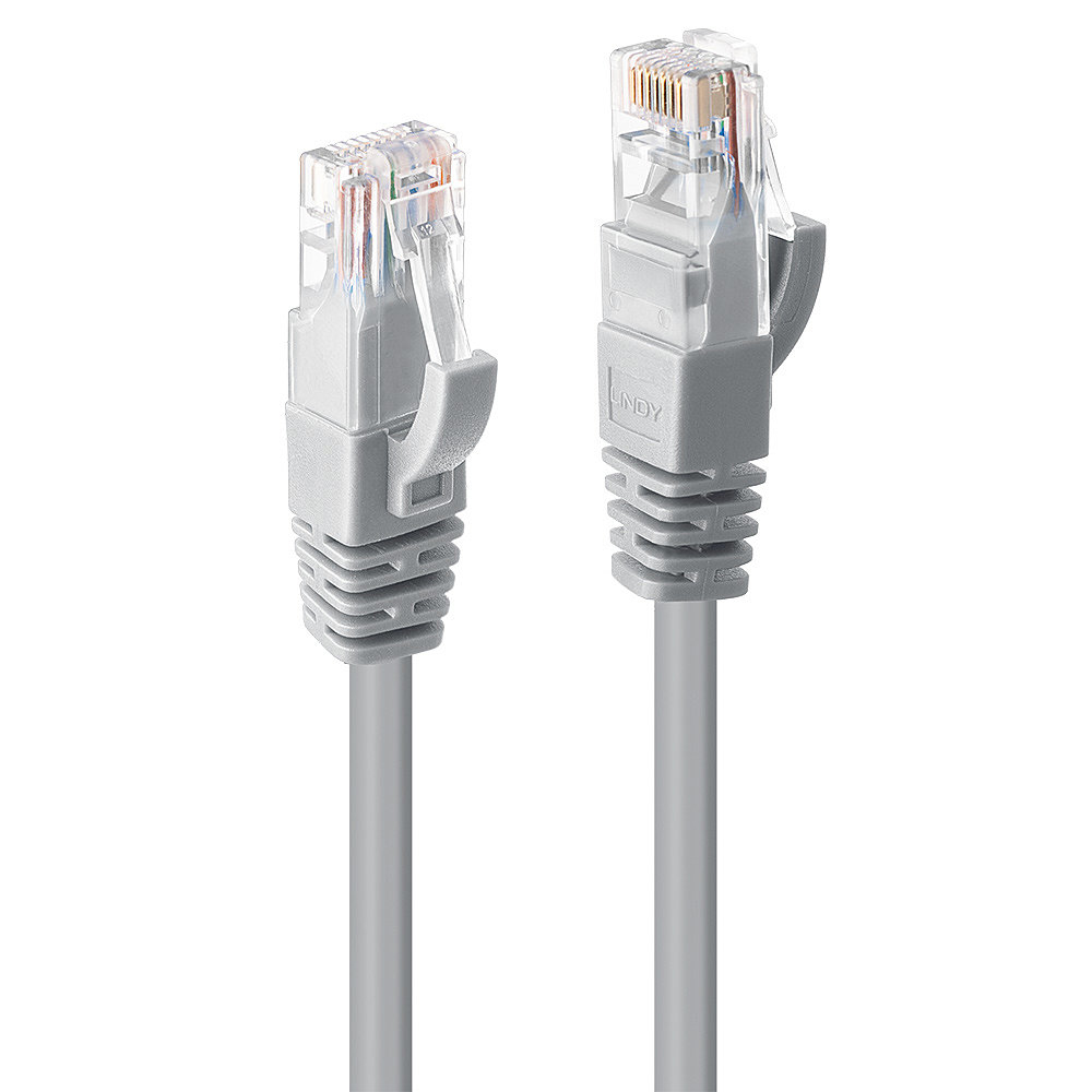 Photos - Cable (video, audio, USB) Lindy 2m Cat.6 U/UTP Network Cable, Grey 48003 