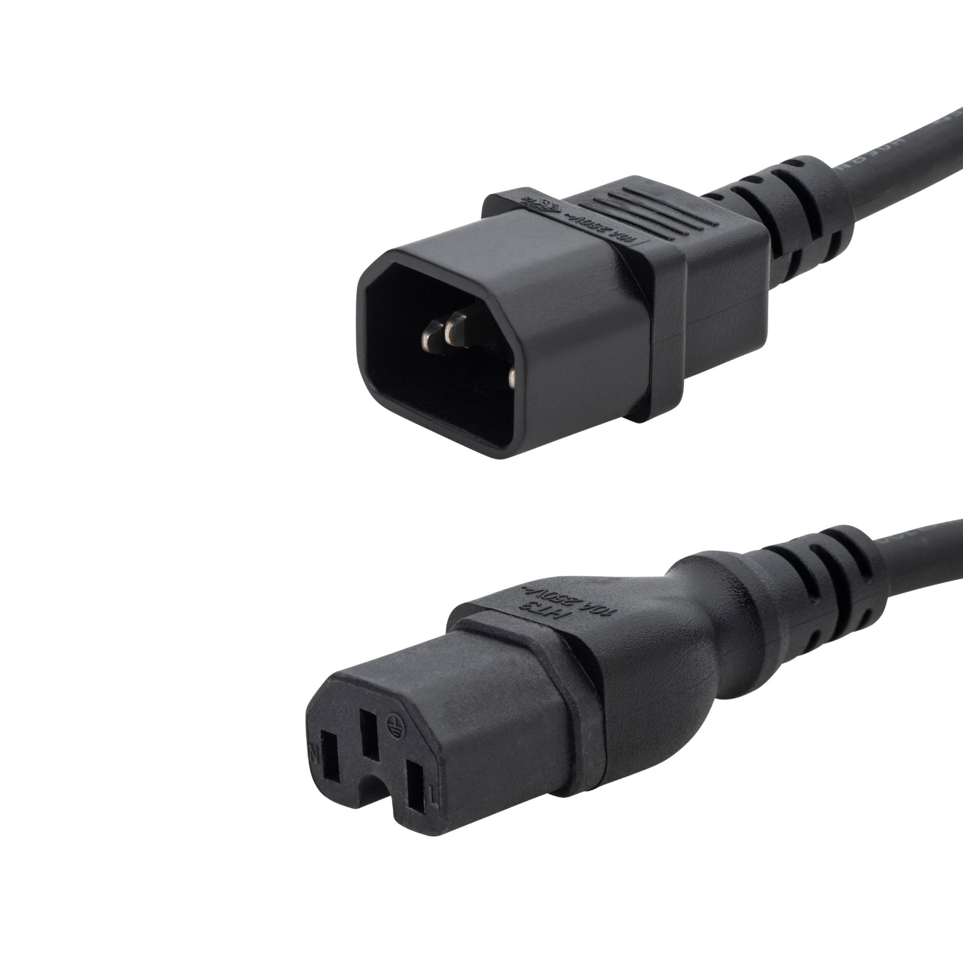 Connektgear 1M Mains Extension Hot Rated Power Cable - C14 Plug To C15