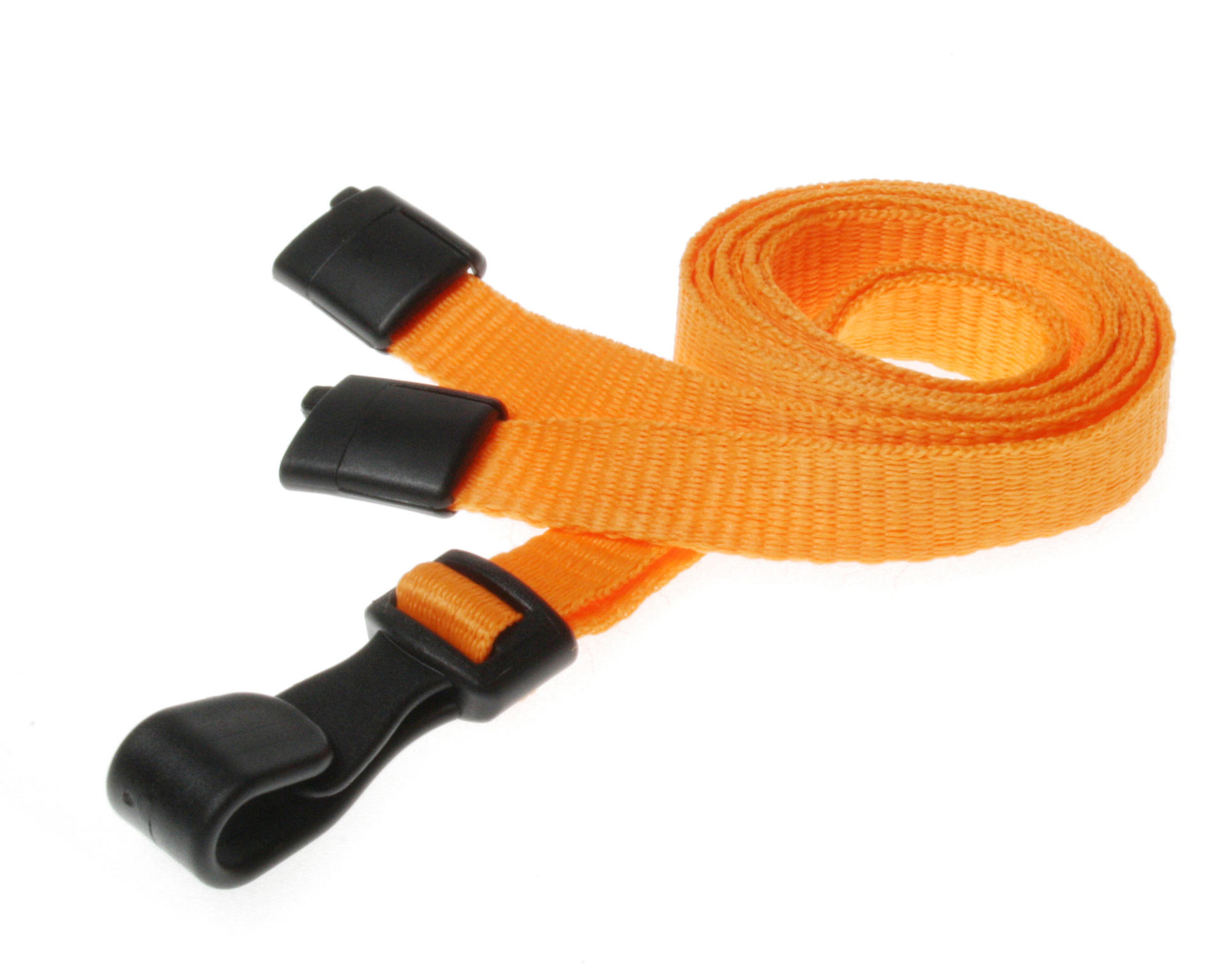 Image of Digital ID 10mm Recycled Plain Orange Lanyards with Plastic J Clip...