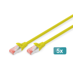 Digitus CAT 6 S/FTP patch cable, 5 pieces