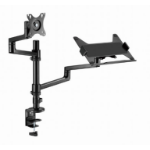 Gembird Desk mounted adjustable monitor arm with notebook tray