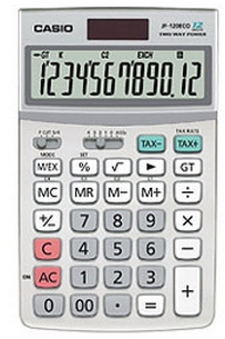 Casio JF-120 ECO calculator Desktop Display