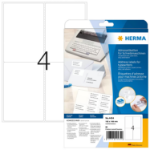 HERMA Address labels for typewriters A4 102x148 mm paper matt round corners 80 pcs.