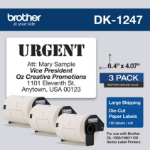 Brother DK-12473PK printer label White Self-adhesive printer label