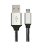 Astrotek AT-USBMICROBW-1M USB cable USB 2.0 USB A Micro-USB B Black, Silver