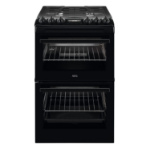 AEG 55cm Double Oven Gas Cooker with Lid - Black