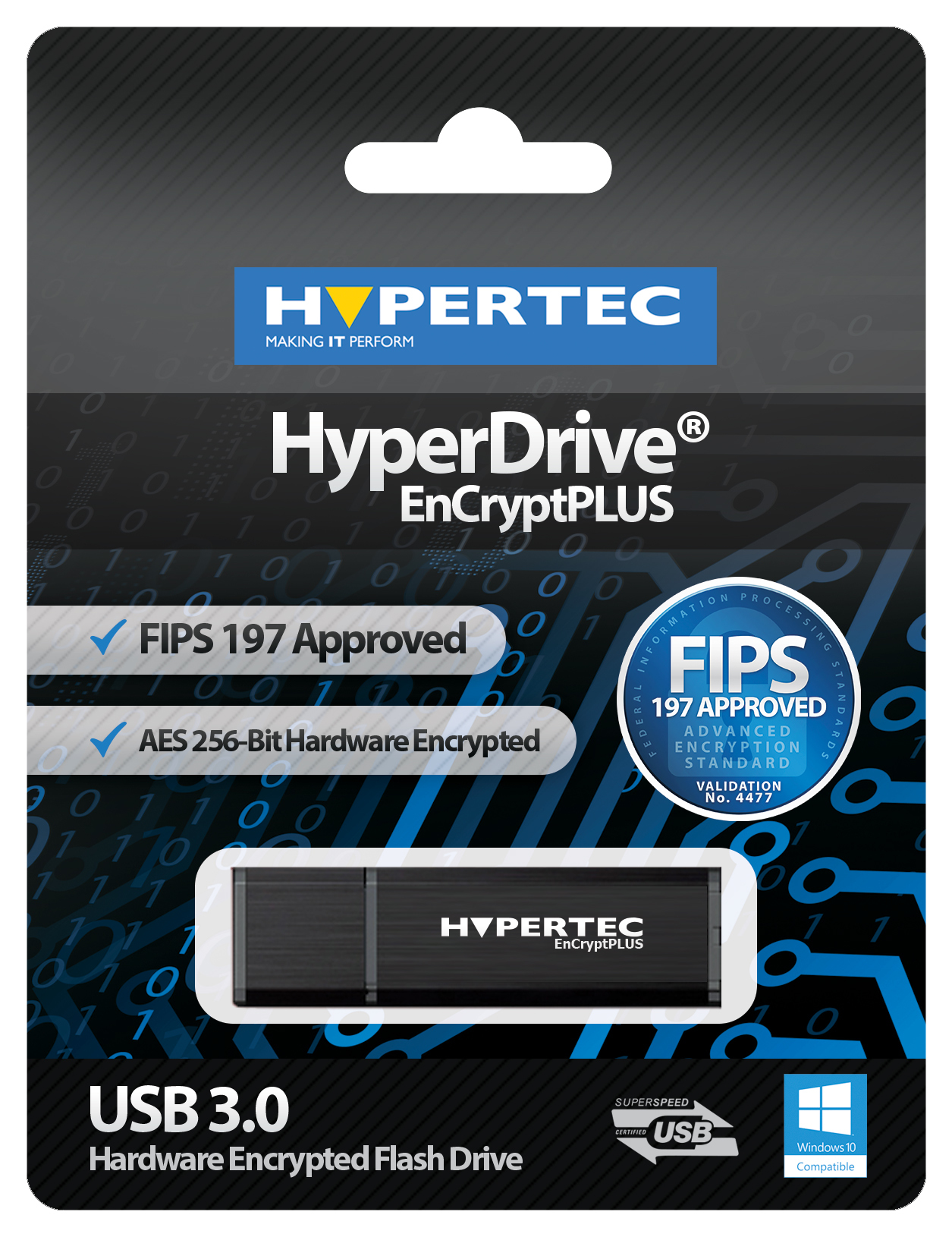 HYFLUSB3416G-EP197 HYPERTEC 16GB USB3.0 Hypertec EnCryptPLUS HyperDrive
