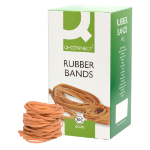 Q-CONNECT Rubber bands Natural – No. 33 (3.0x90mm) – Box 500g