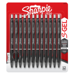 Sharpie S-Gel Retractable gel pen Medium Black 12 pc(s)