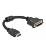 DeLOCK 65206 video cable adapter 0.2 m HDMI Type A (Standard) DVI-D Black