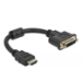 DeLOCK 65206 video cable adapter 0.2 m HDMI Type A (Standard) DVI-D Black