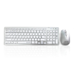Accuratus KYB-8400-BTSET-S keyboard Mouse included RF Wireless + Bluetooth QWERTY UK English White