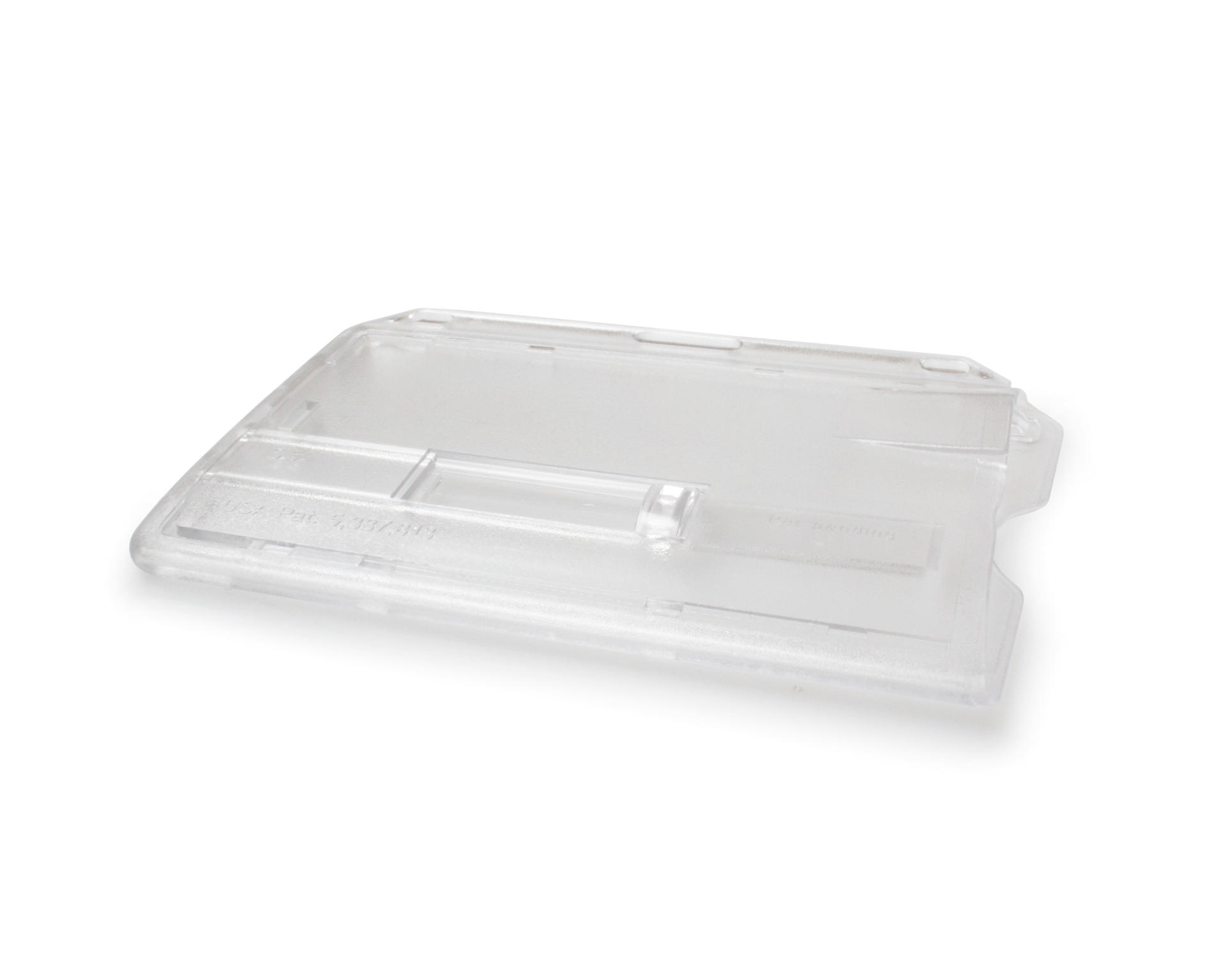 Digital ID Enclosed Holders with Single Slider Bar, Clear Slider, Premium - Landscape / Horizontal (Pack of 100)