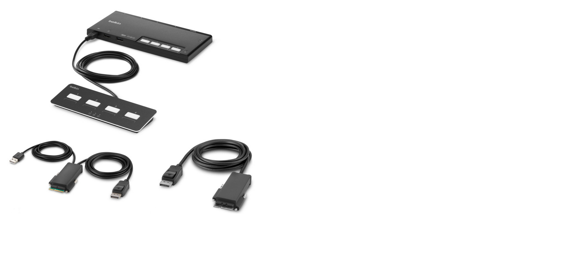 Image of Belkin F1DN104MOD-PP-4 KVM switch Black