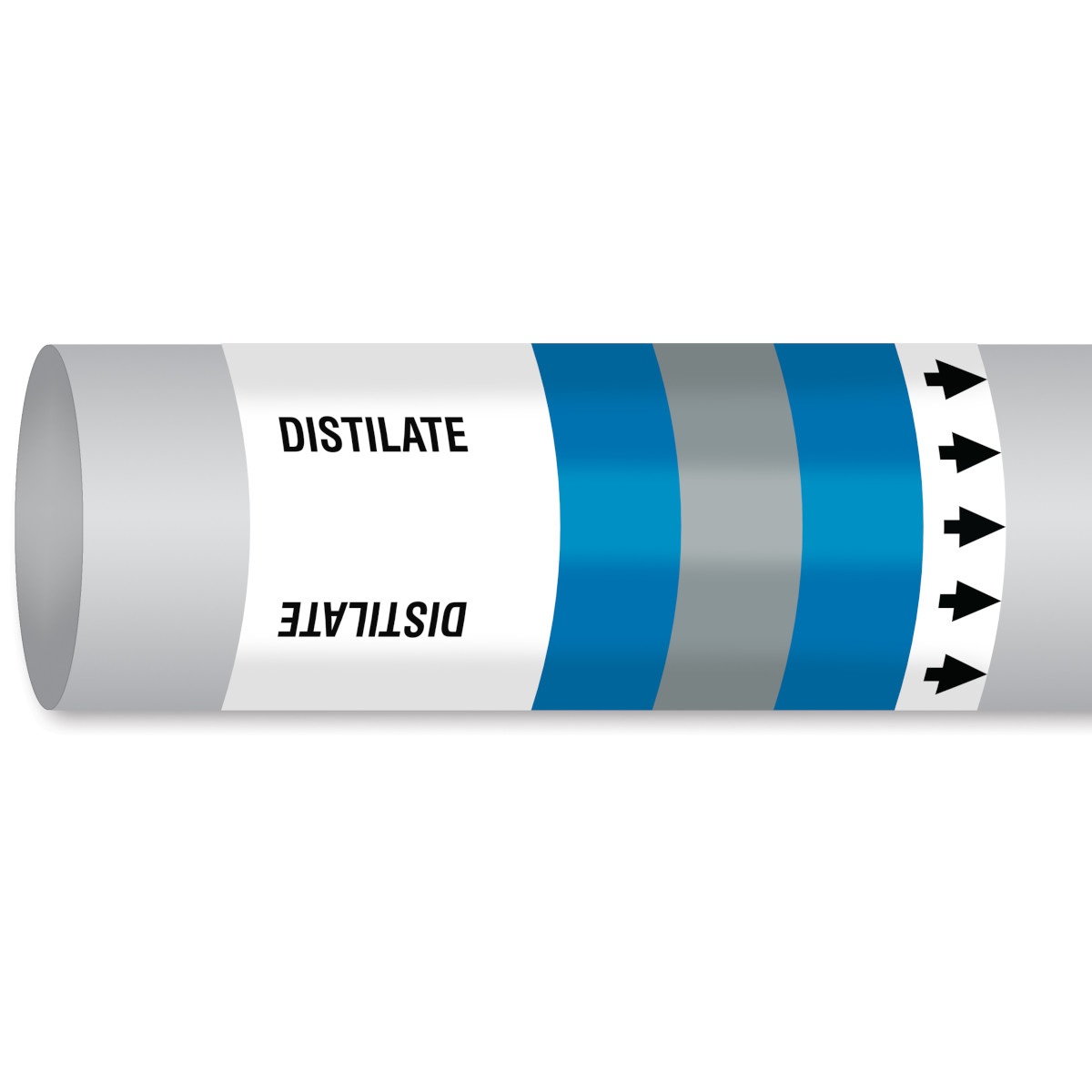 Brady MPM-WATER-225MMX30M-BL/GY/BL-ROLL self-adhesive label Rectangle Permanent Blue, Grey