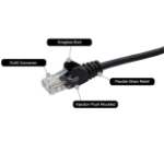 connektgear 2m RJ45 CAT6 UTP Stranded Flush Moulded LS0H Network Cable - 24AWG - Black