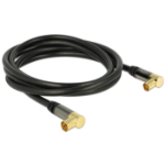 DeLOCK 88865 coaxial cable RG-6/U 2 m IEC Black