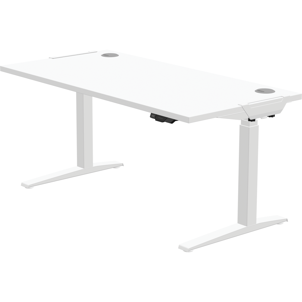 Levado White Desk Base and White Worktop 1600mm thumbnail