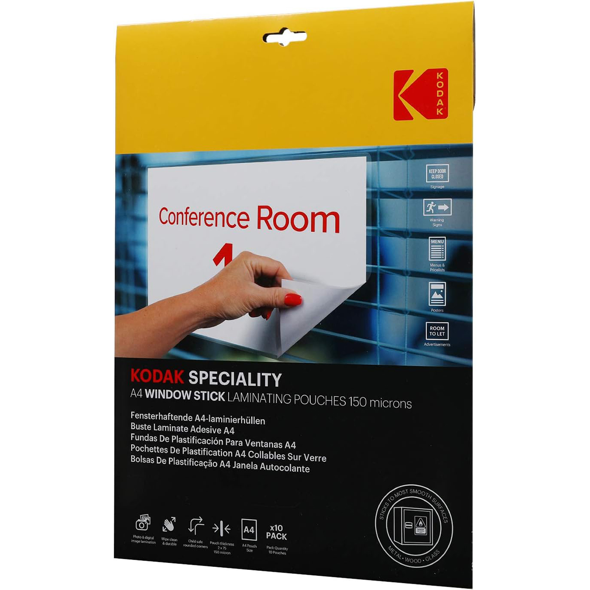 Kodak Speciality A4 Window Stick Laminating Pouches - 150 Micron 10 Pa