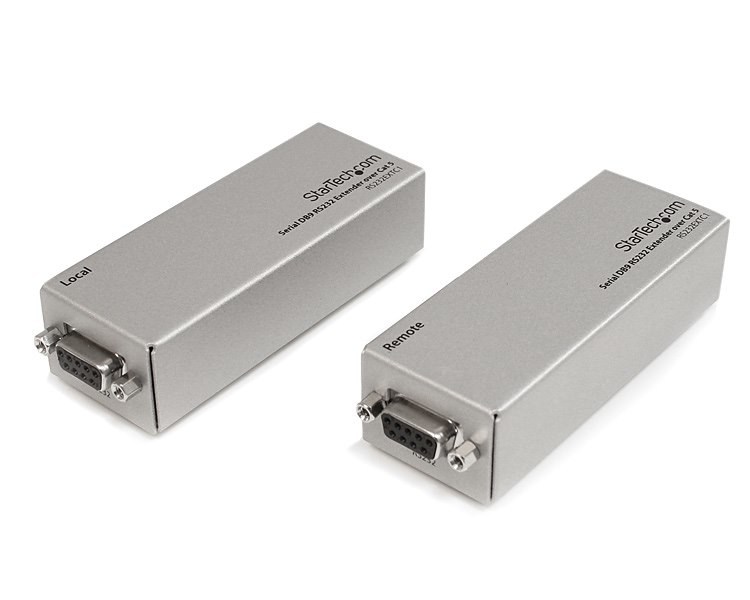 Image of StarTech.com Serial DB9 RS232 Extender over Cat 5 - Up to 3300 ft...