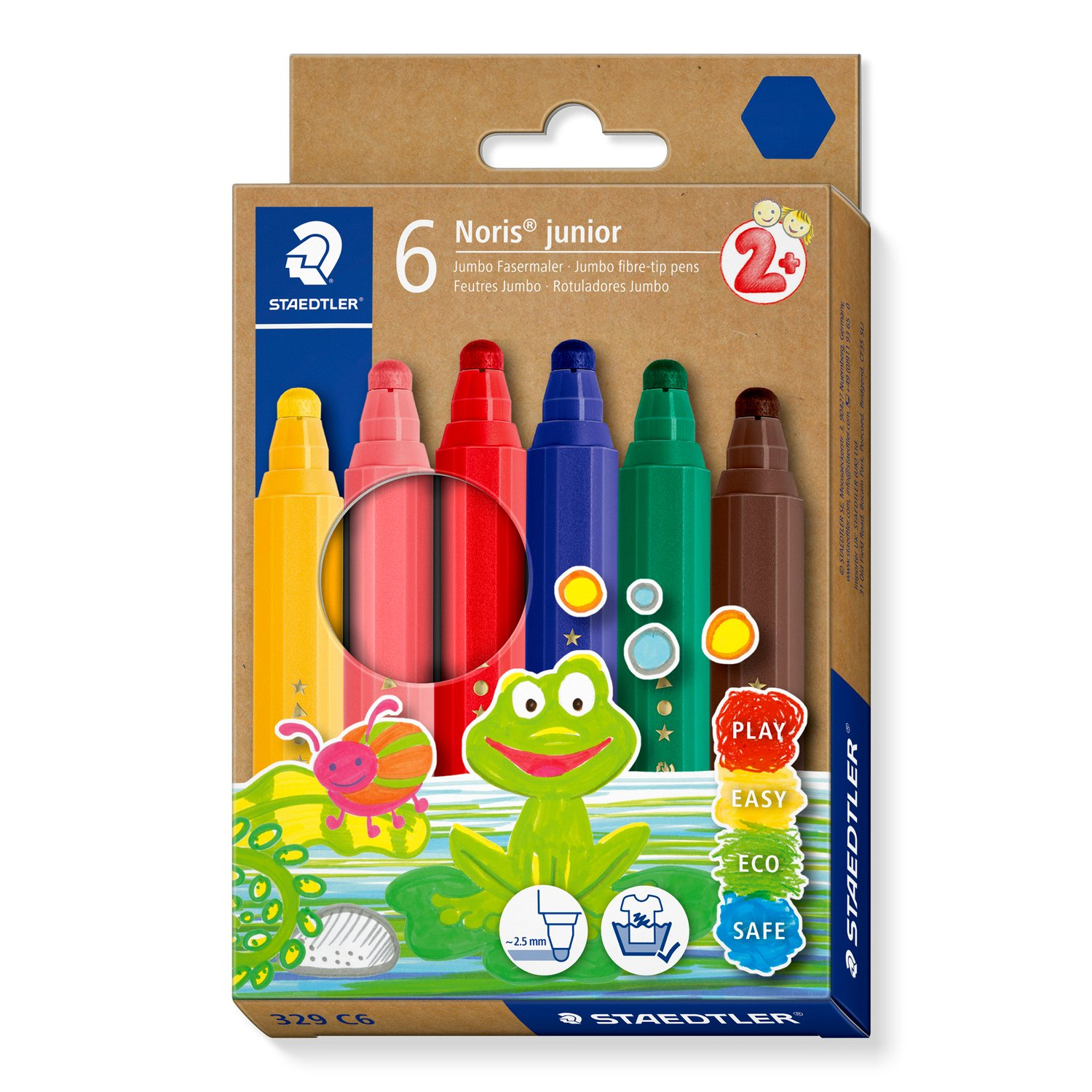 Staedtler 329 C6 felt pen Bold Blue, Brown, Green, Pink, Red, Yellow 6 pc(s)