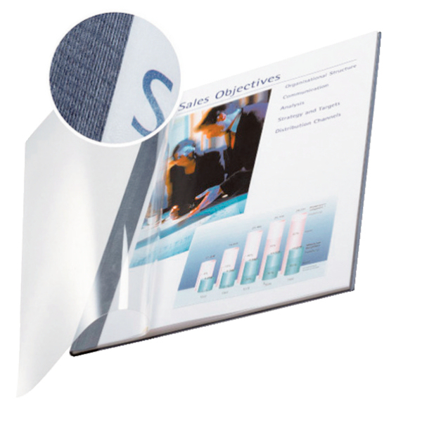Leitz impressBIND Soft Covers, 3,5mm For 15-35 sheets, A4, Blue Pack