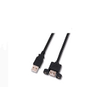 Microconnect USB2.0, A-A, M-F, 1m USB cable USB A Black