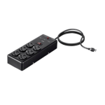 Monoprice 35100 surge protector Black 6 AC outlet(s) 120 V 70.9" (1.8 m)