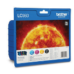 Brother LC-980VALBP Ink cartridge multi pack, 360pg + 3x260pg, Pack qty 4