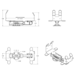 RAM Mounts RAM-VPR-107 houder Passieve houder Draagbare printer Zwart