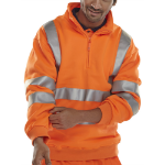 BEESWIFT Quarter Zipped Sweatshirt Orange L