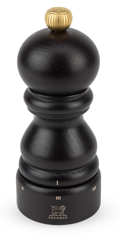Image of Peugeot Saveurs Peugeot Paris - Salt grinder - Wood - Black - Gold...