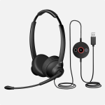 Cyber Acoustics AC-304 headphones/headset Wired Head-band Calls/Music USB Type-A Black