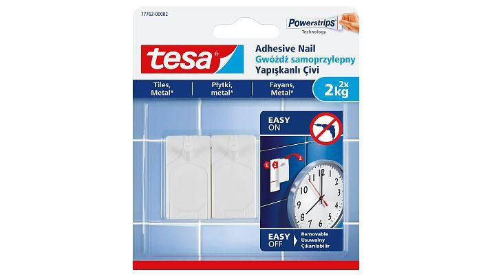 Image of TESA 77762 - Indoor - Universal hook - White - Adhesive strip - 2...