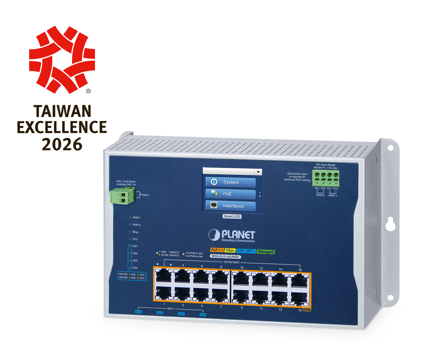PLANET Industrial L2+ 16-Port 10/100/1000T 802.3bt PoE + 4-Port 10G SF