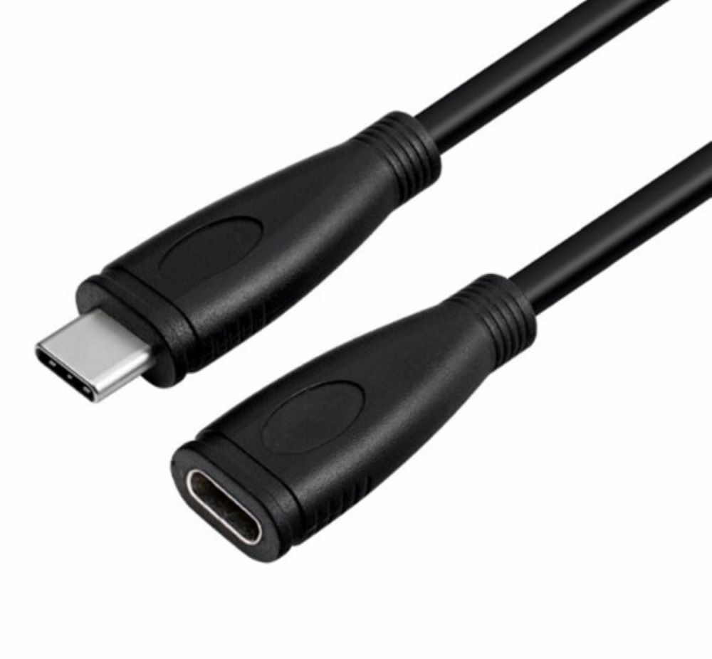 JLC Type C (Male) to Type C (Female) Cable 2M - Black