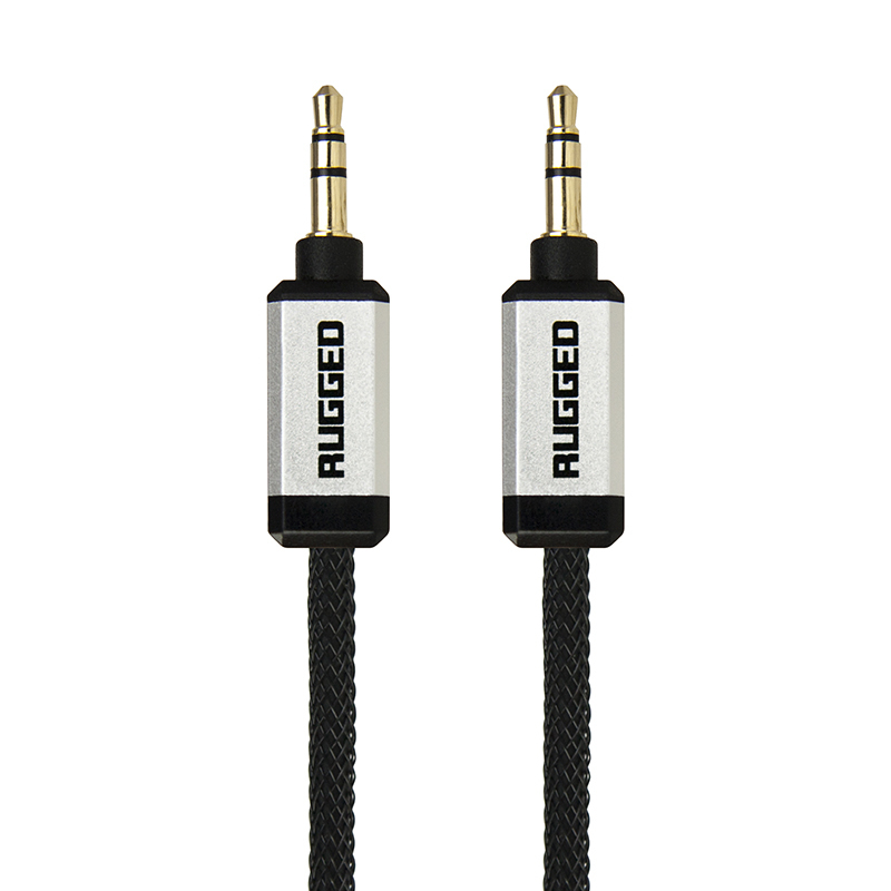 Gear GG100064 Rugged Sound Wire 3.5 To 3.5 (1m) Cable Round Black - GG100064