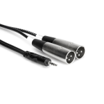 Hosa Technology CYX-402M audio cable 2 m 3.5mm TRS 2 x XLR (3-pin) Black