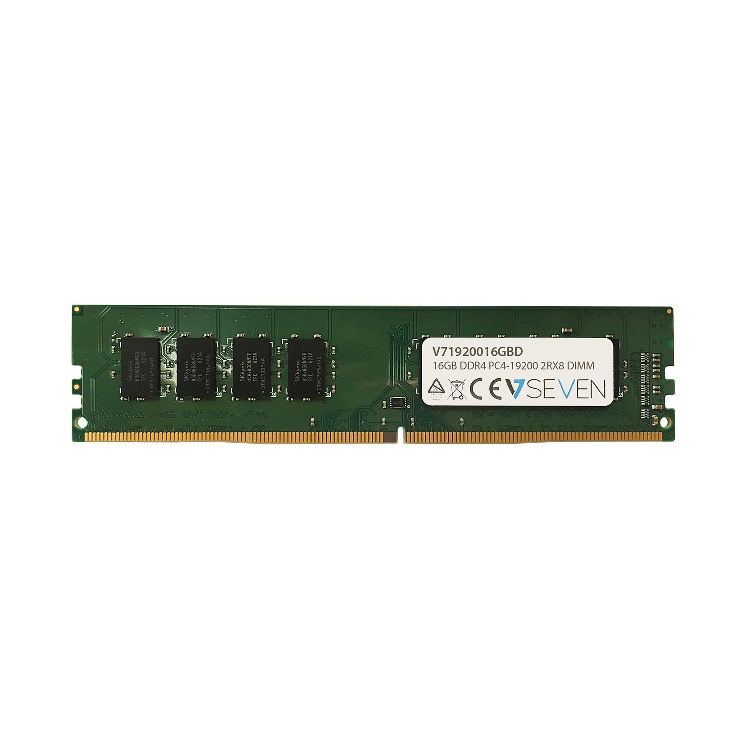 Image of V7 16GB DDR4 PC4-19200 - 2400MHz DIMM Desktop Memory Module -...