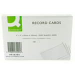 Q-CONNECT Q-CONNECT RECD CARD 152X102 WHT P100