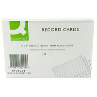 Q-CONNECT+Q-CONNECT+RECD+CARD+152X102+WHT+P100