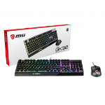 MSI VIGOR GK30 COMBO RGB MEMchanical Gaming Keyboard + Clutch GM11 Gaming Mouse ' UK Layout, 6-Zone RGB Lighting Keyboard, Dual-Zone RGB Lighting Mouse, 5000 DPI Optical Sensor, RGB Mystic Light'