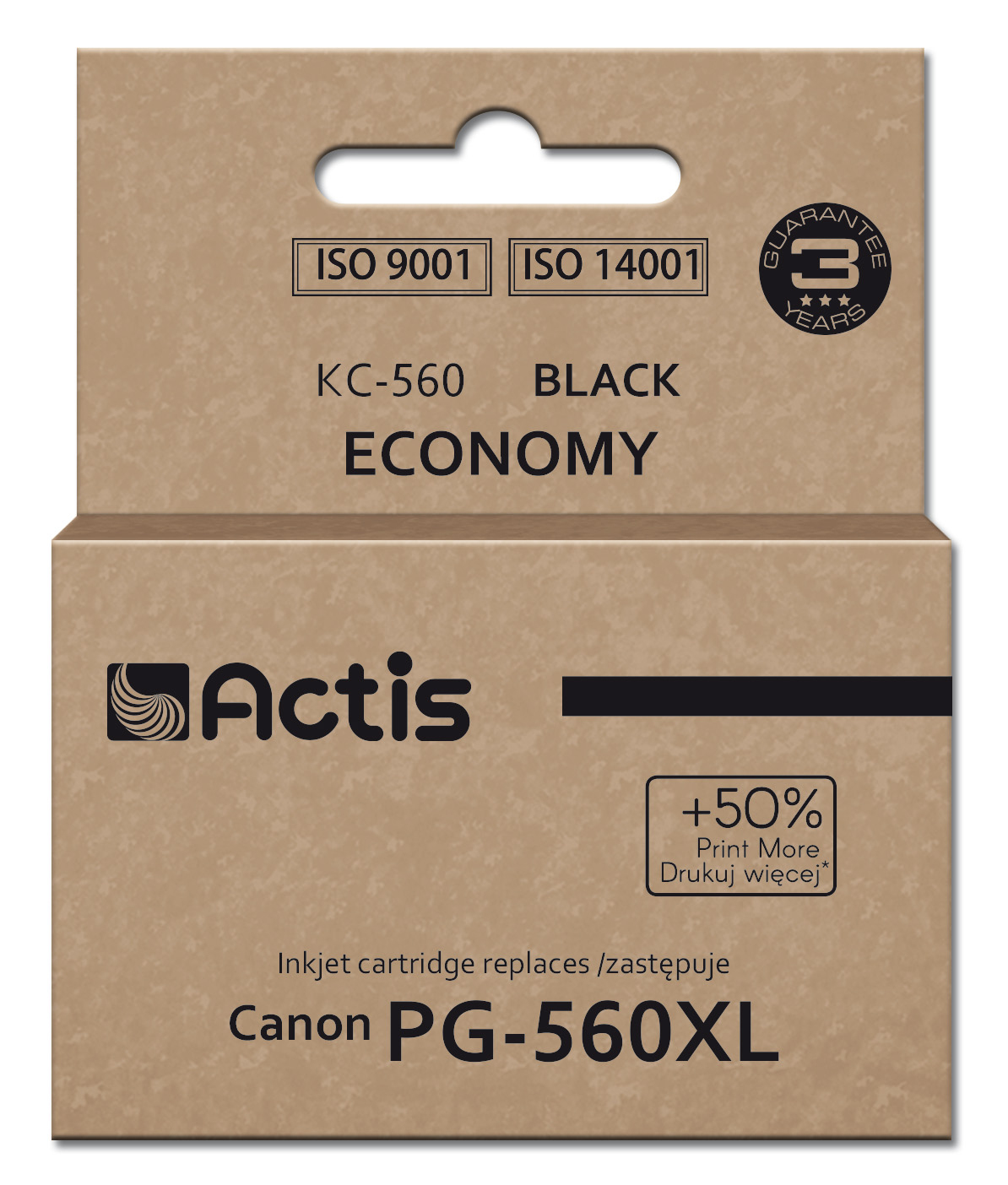 Actis KC-560 Canon printer ink, replacement PG-560XL; Supreme; 22ml; black. Prints 50% more than the OEM.