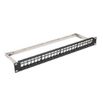 FDL 24 PORT EMPTY MODULAR KEYSTONE PATCH PANEL (1U)